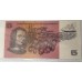 AUSTRALIA 1969 . FIVE 5 DOLLAR BANKNOTE . PHILLIPS/RANDALL . STAR NOTE / REPLACEMENT NOTE